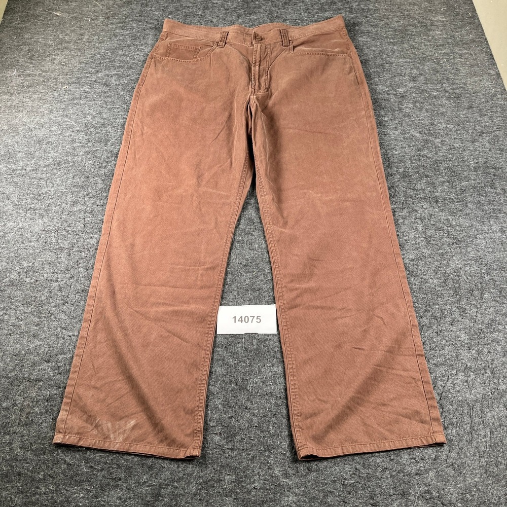 Silk/Cotton Paradise Collection Pants Mens 36x30 Brown Cotton 5 Pockets Straight